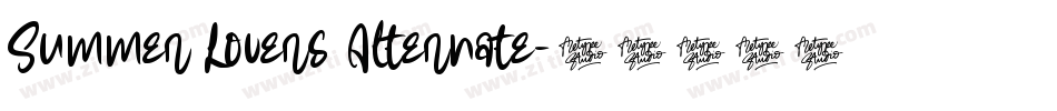 Summer Lovers Alternate字体转换
